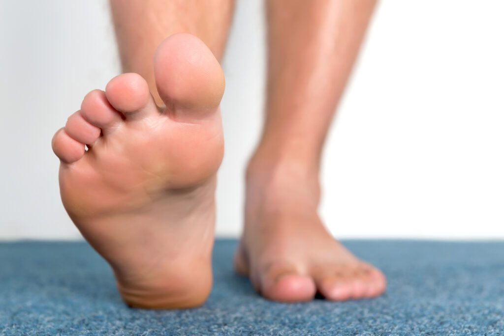 bare feet walking